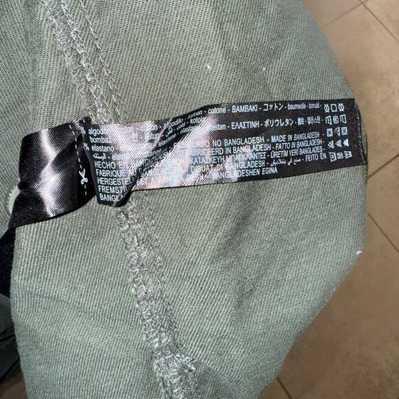 Zara Men's Collared Full Zip Outer Shirt Shacket in Olive Green Size Large - Picture 10 of 12